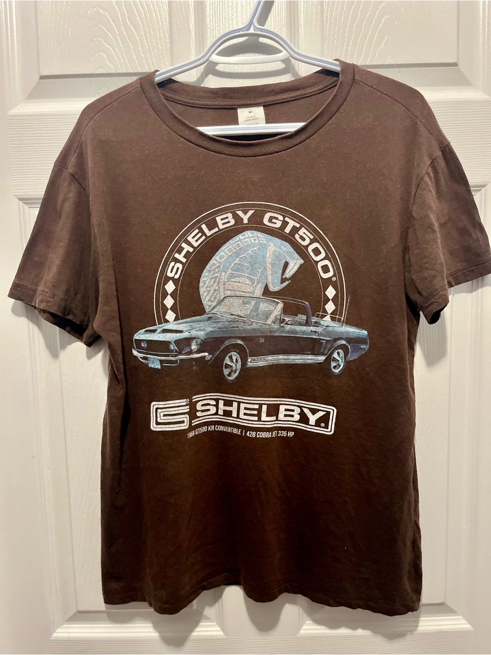 Vintage Ford Shelby GT500 KR Cobra Jet Graphic T-Shirt Brown Tee Medium / Large